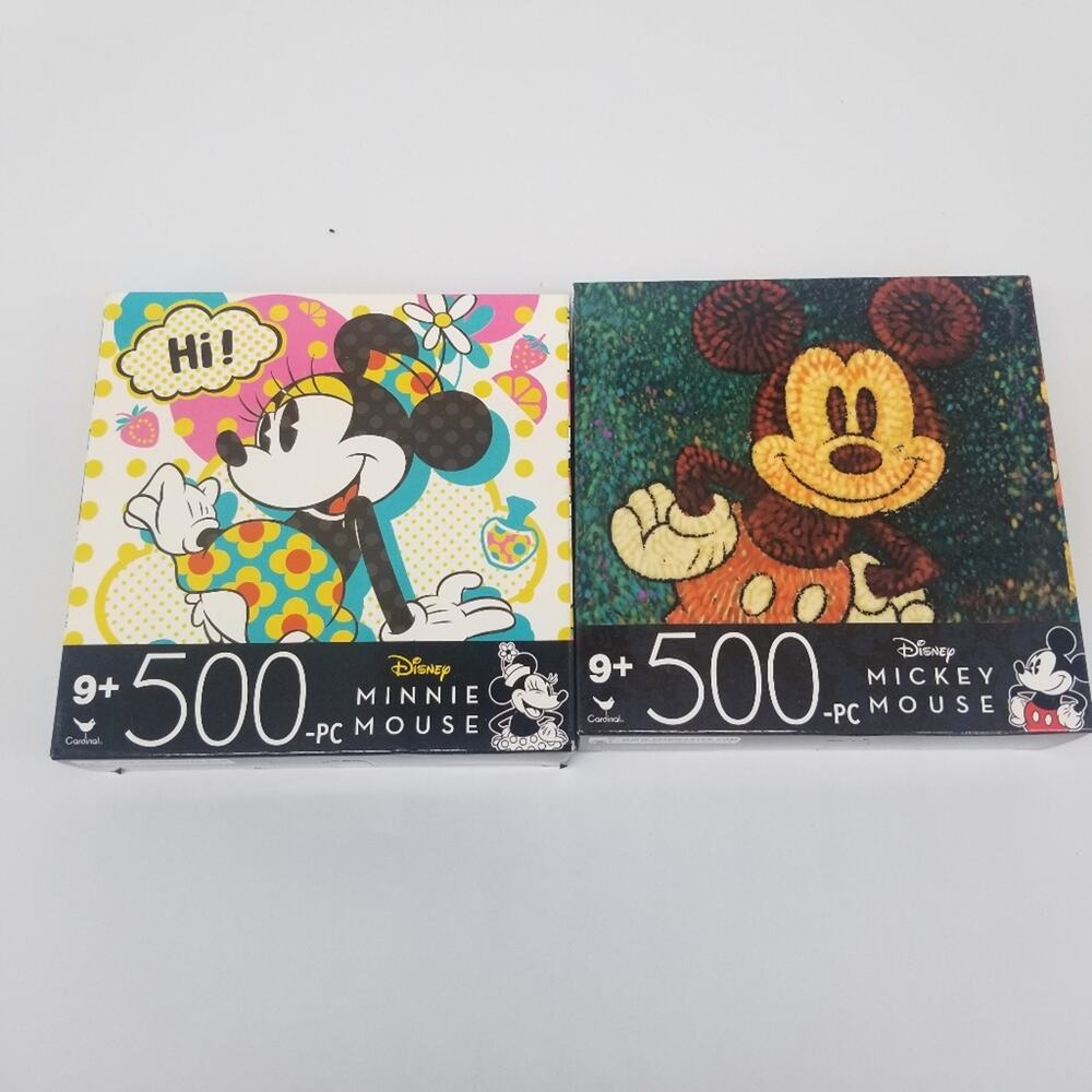 Mickey & Minnie Mouse Disney Puzzle Lot of 2 New